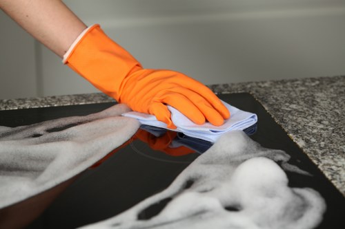 Cleaning team preparing a one-off deep clean for a Kensington home