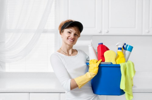 Local carpet cleaner working in a Kensington apartment