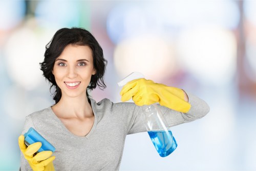 Local cleaner treating high-traffic carpet in a Kensington business property