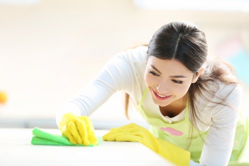 Staff assessing a carpet cleaning complaint and records