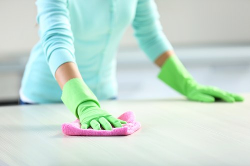 Cleaning newly refurbished surfaces in a Kensington property