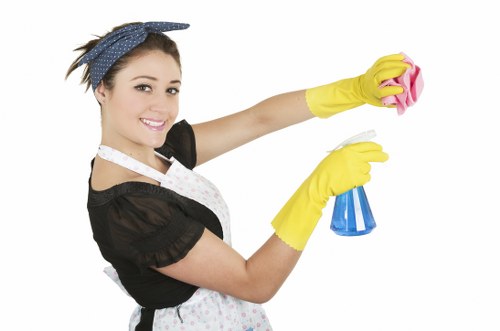 Professional cleaning of shared stairs and handrails in Kensington